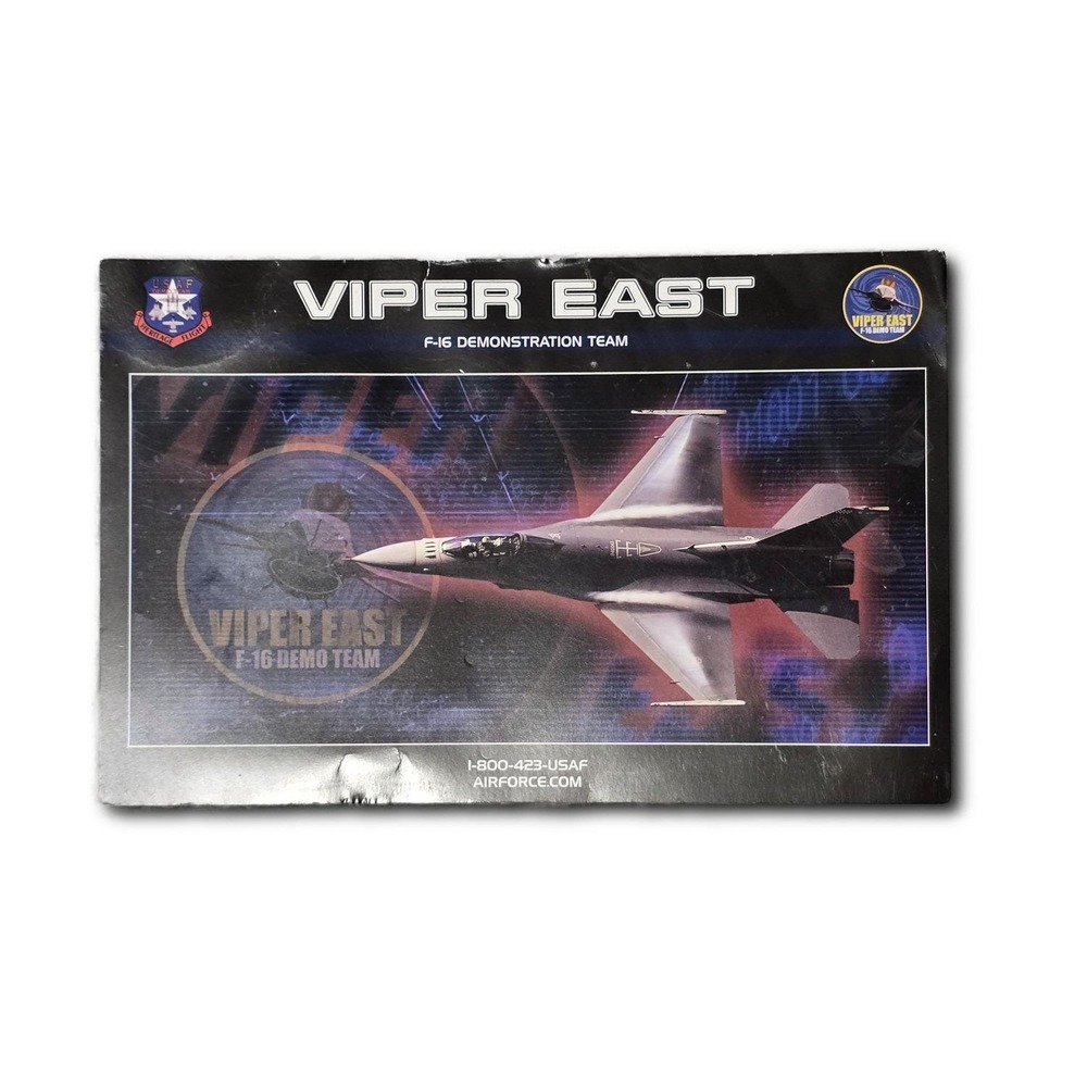 Viper East F-16 Demonstration Team Promotional Poster Card USAF Collectible AD